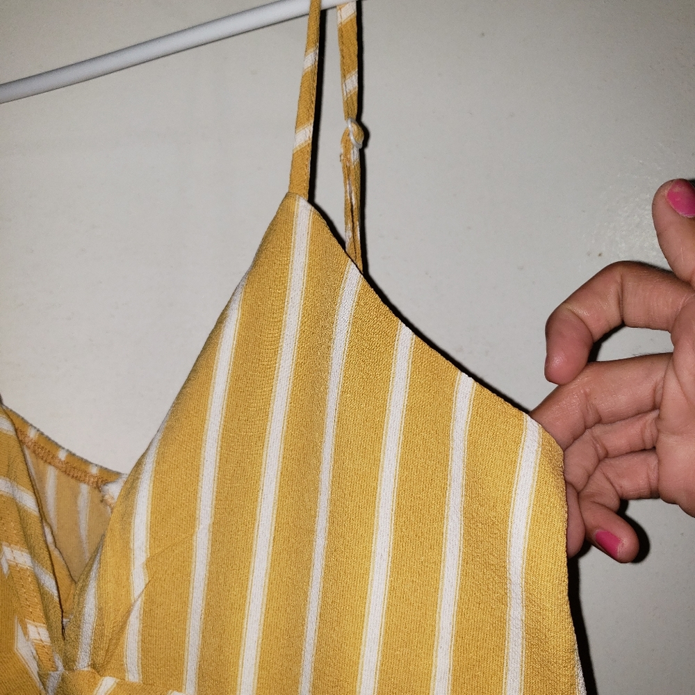 Yellow & White Pinstripe - •Crystal Sky•| Jumpsuit - Picture 4 of 8